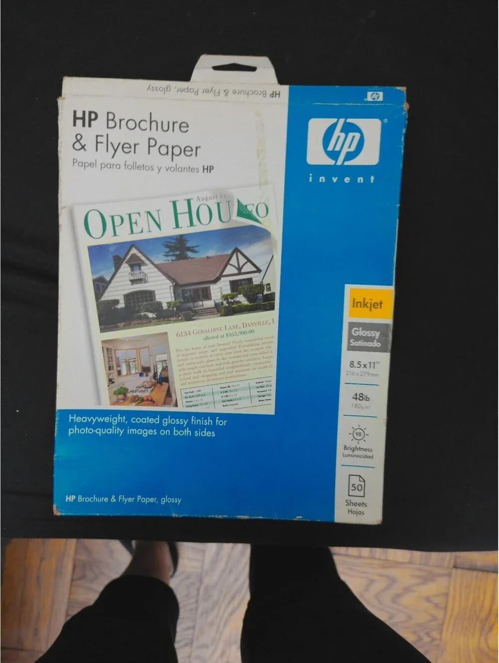 HP Brochure & Flyer Paper 8.5x11 Glossy 48lb Heavyweight Inkjet Photo Quality